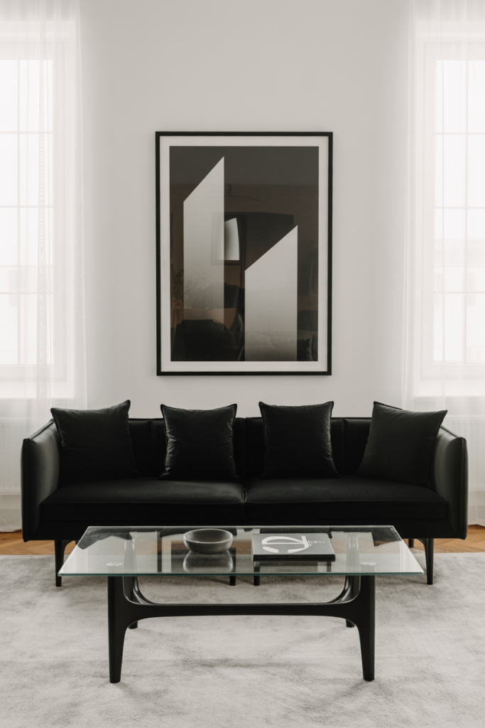 Sleek Black and White Contrast