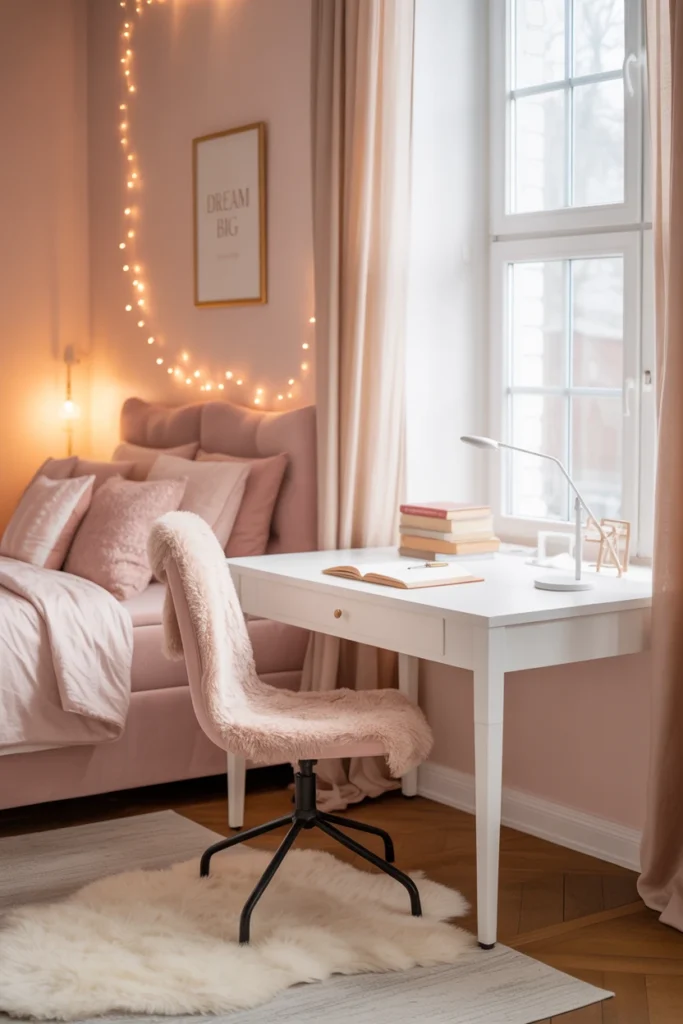 Soft Pink Paradise with Study Vibes